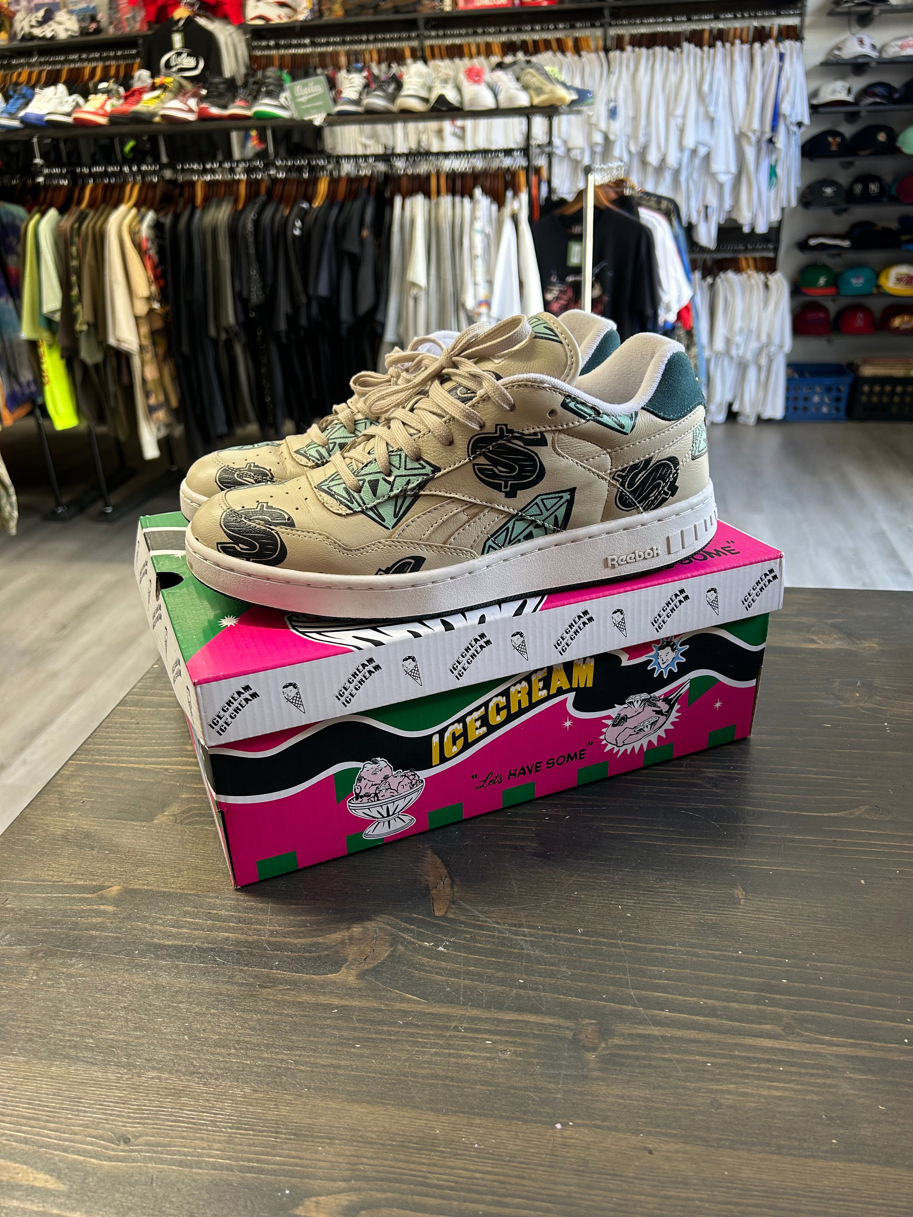 Pre-owned Reebok BBC Ice Cream x BB4000 Stucco
