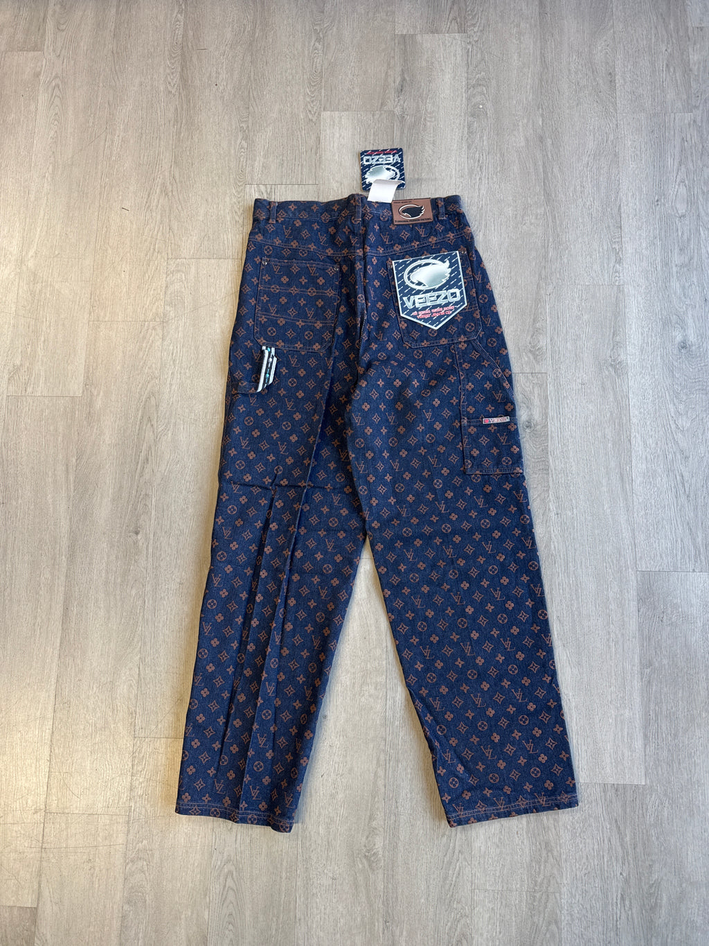 Vintage 90s Veezo Wear Monogram Designer Denim Jeans