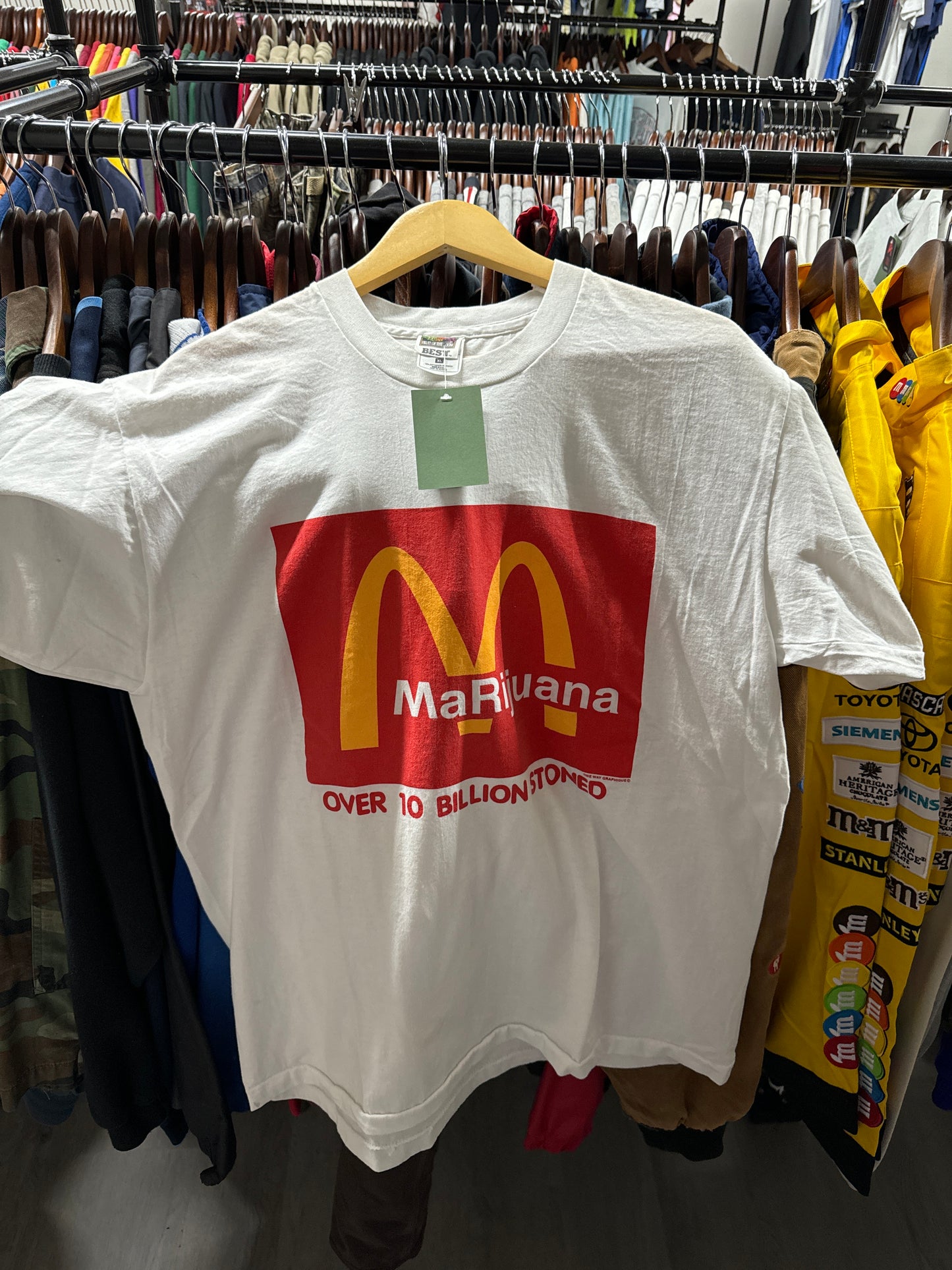 Vintage McDonalds MaRijuana Over 10 Billion Stoned Tee