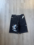 Vintage Y2K Paco Grand Slam Embroidered Denim Shorts