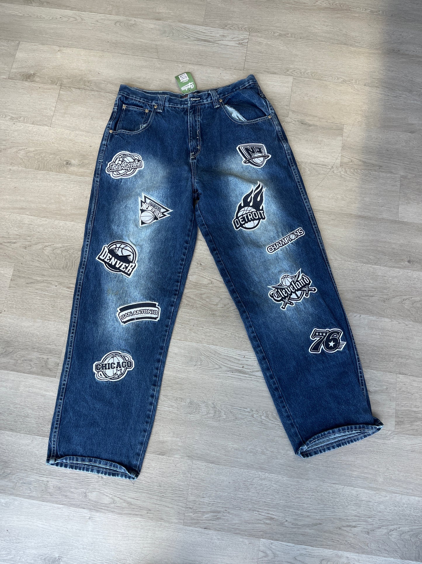 Vintage LNL NBA Logo Patch Jeans