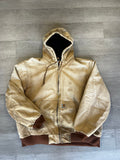 Vintage Tan Carhartt Hooded Jacket
