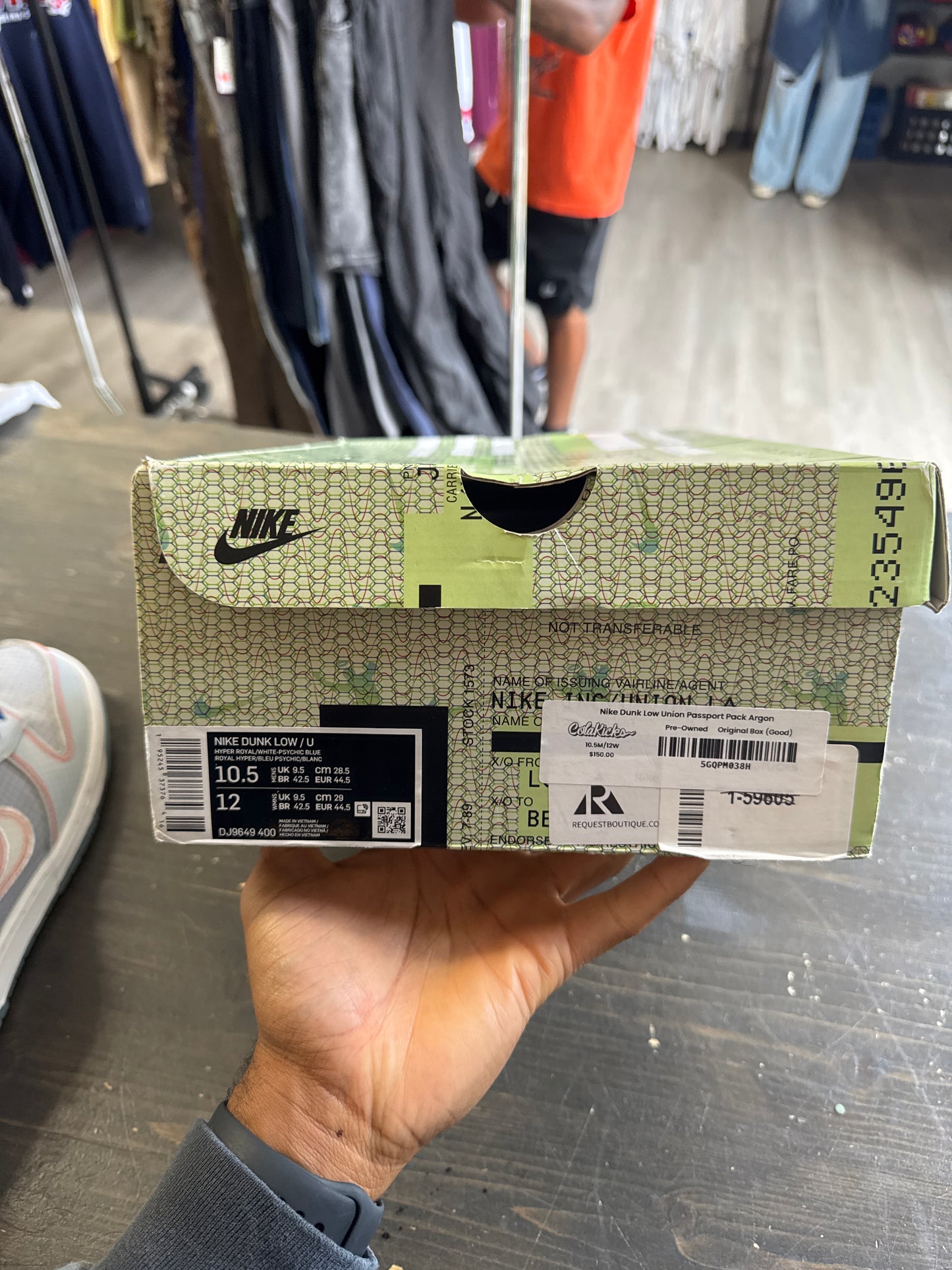 Pre-owned Nike Dunk Low Union Passport Pack Argo