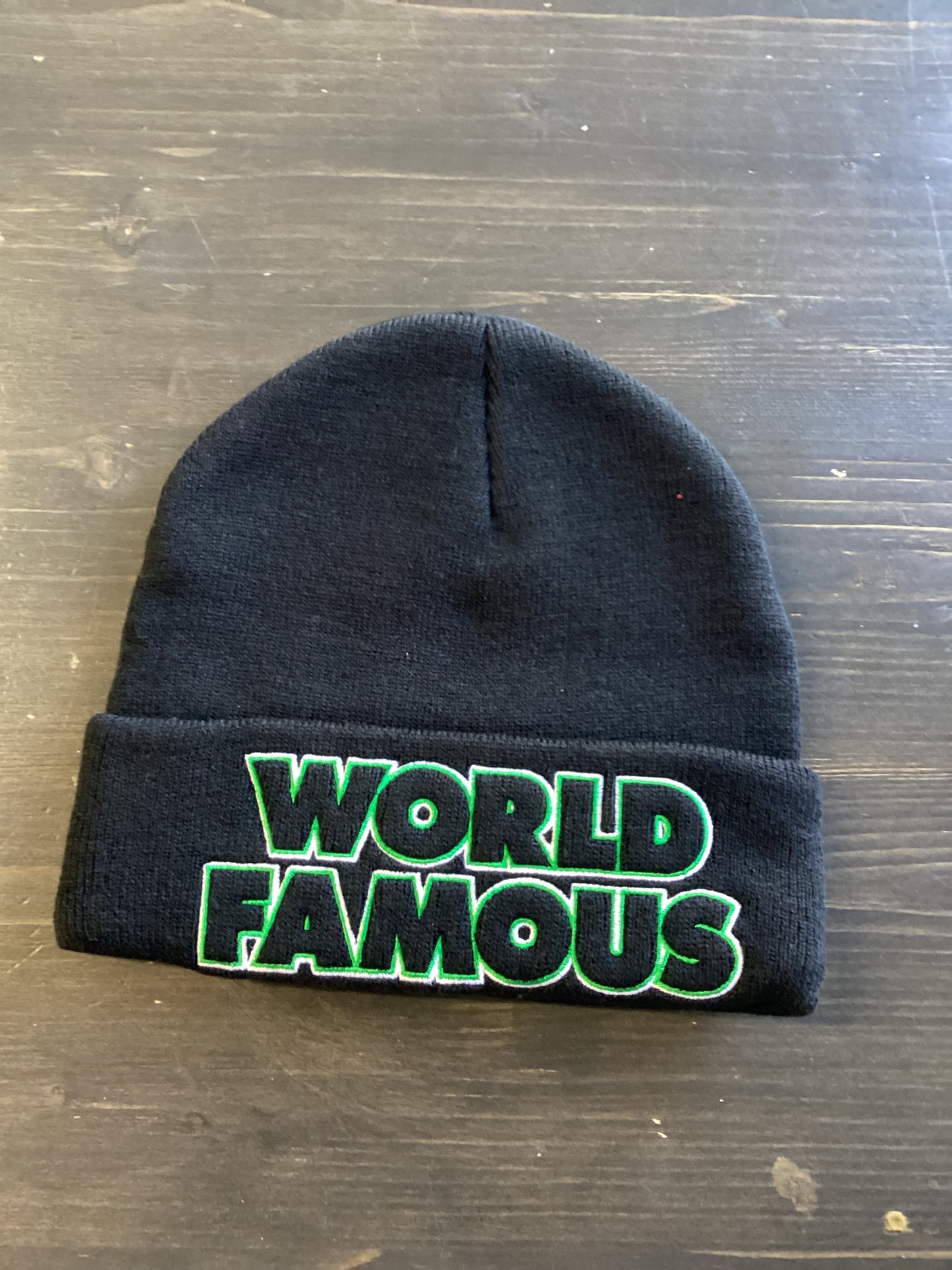 Supreme World Famous Black Beanie
