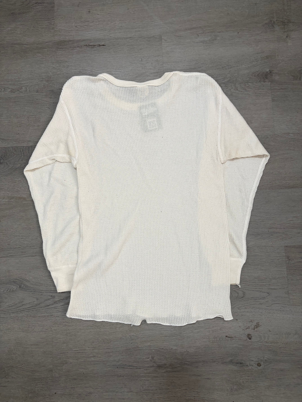 Vintage White Thermal Long Sleeve Tee