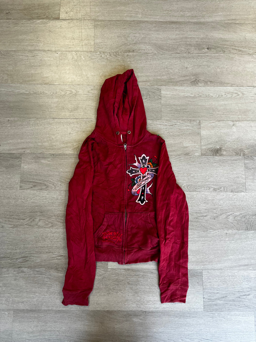 Vintage Ed Hardy Cross & Heart Jacket