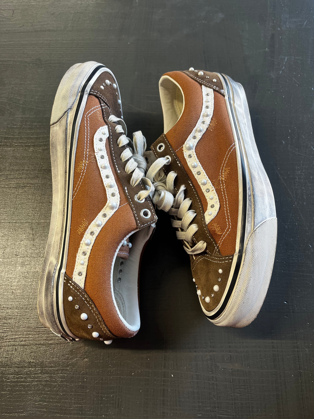 Pre-Owned Vans LX Old Skool 36 Pearlized Pack Vintage Cocoa Brown