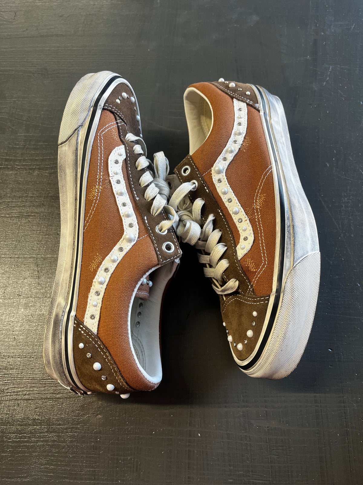 Pre-Owned Vans LX Old Skool 36 Pearlized Pack Vintage Cocoa Brown