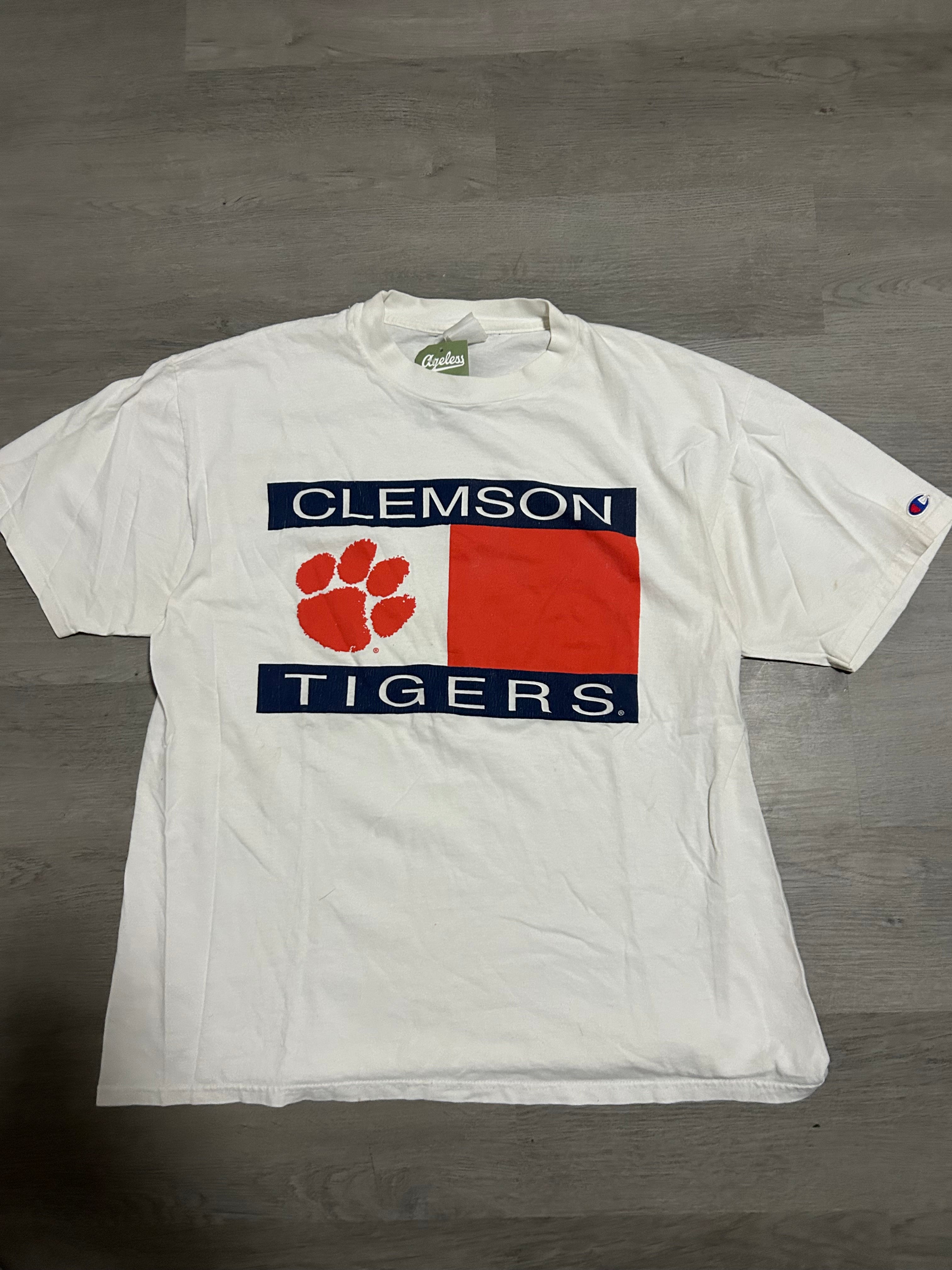 White Champion Clemson Tigers Tee