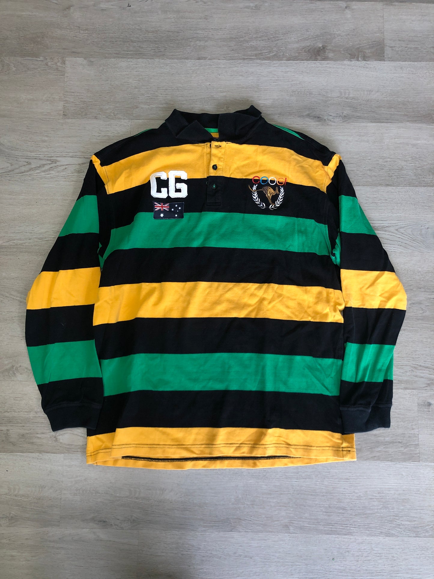 Vintage Coogi Striped LS Polo