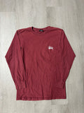 Stüssy Maroon Classic Longsleeve Tee
