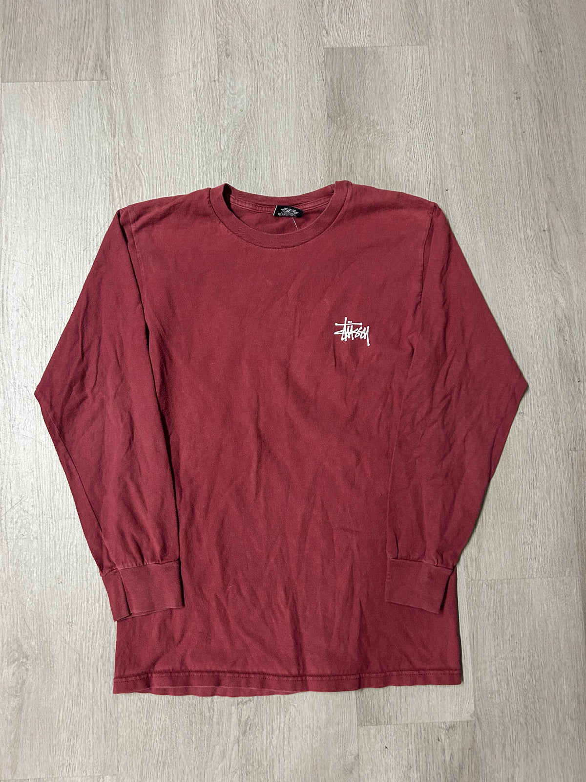 Stüssy Maroon Classic Longsleeve Tee