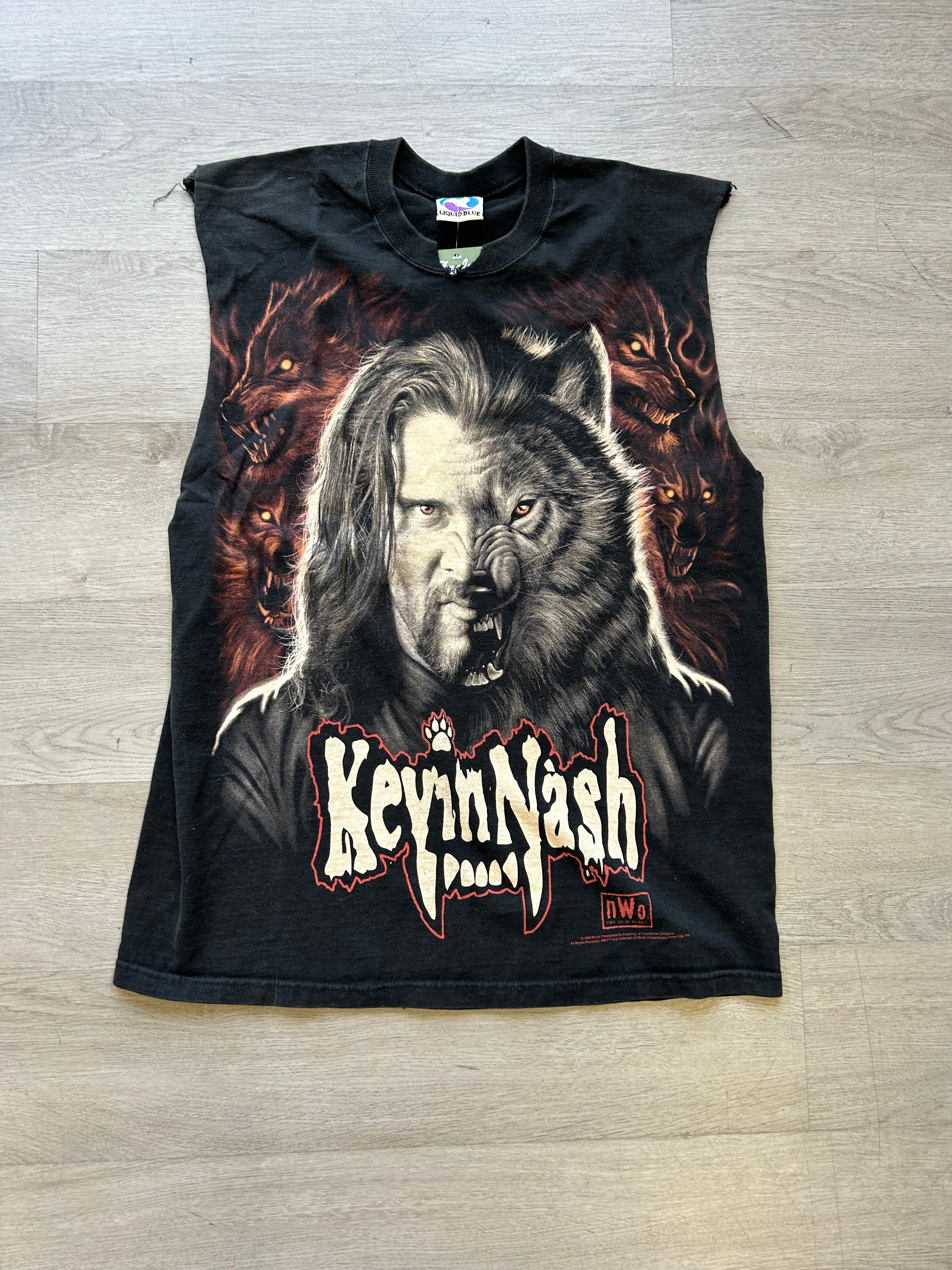 1998 Liquid Blue Kevin Nash NWO Wolfpac Logo Tee