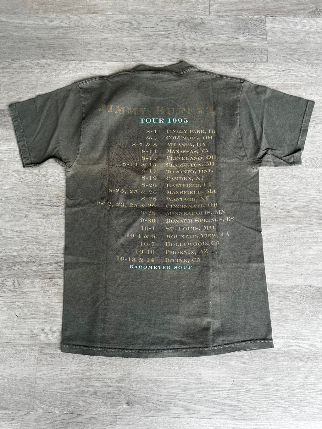 Vintage Jimmy Buffett Barometer Soup 1995 Tour Tee
