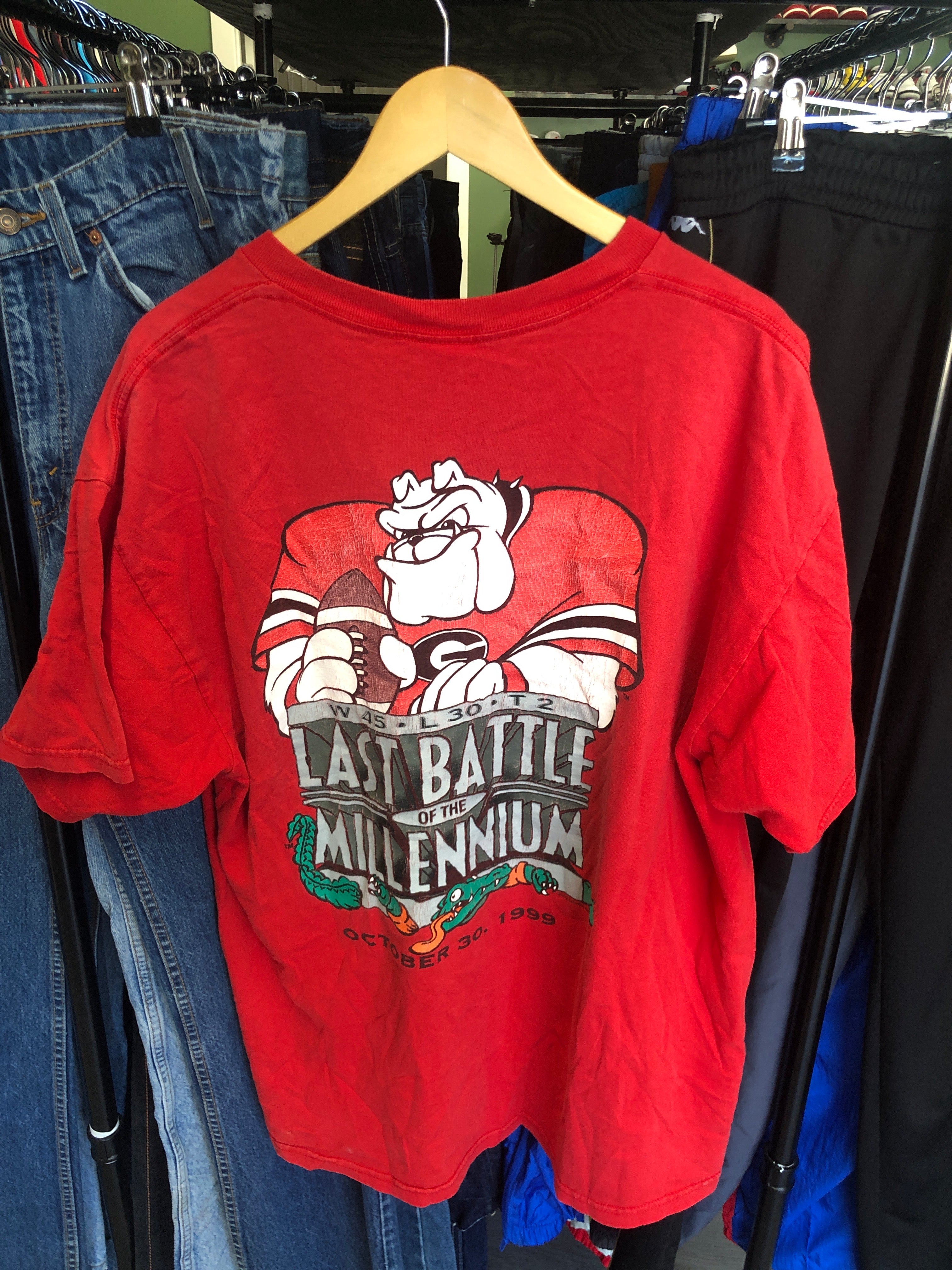 1999 Last Battle Of The Millennium Georgia Bulldogs Tee
