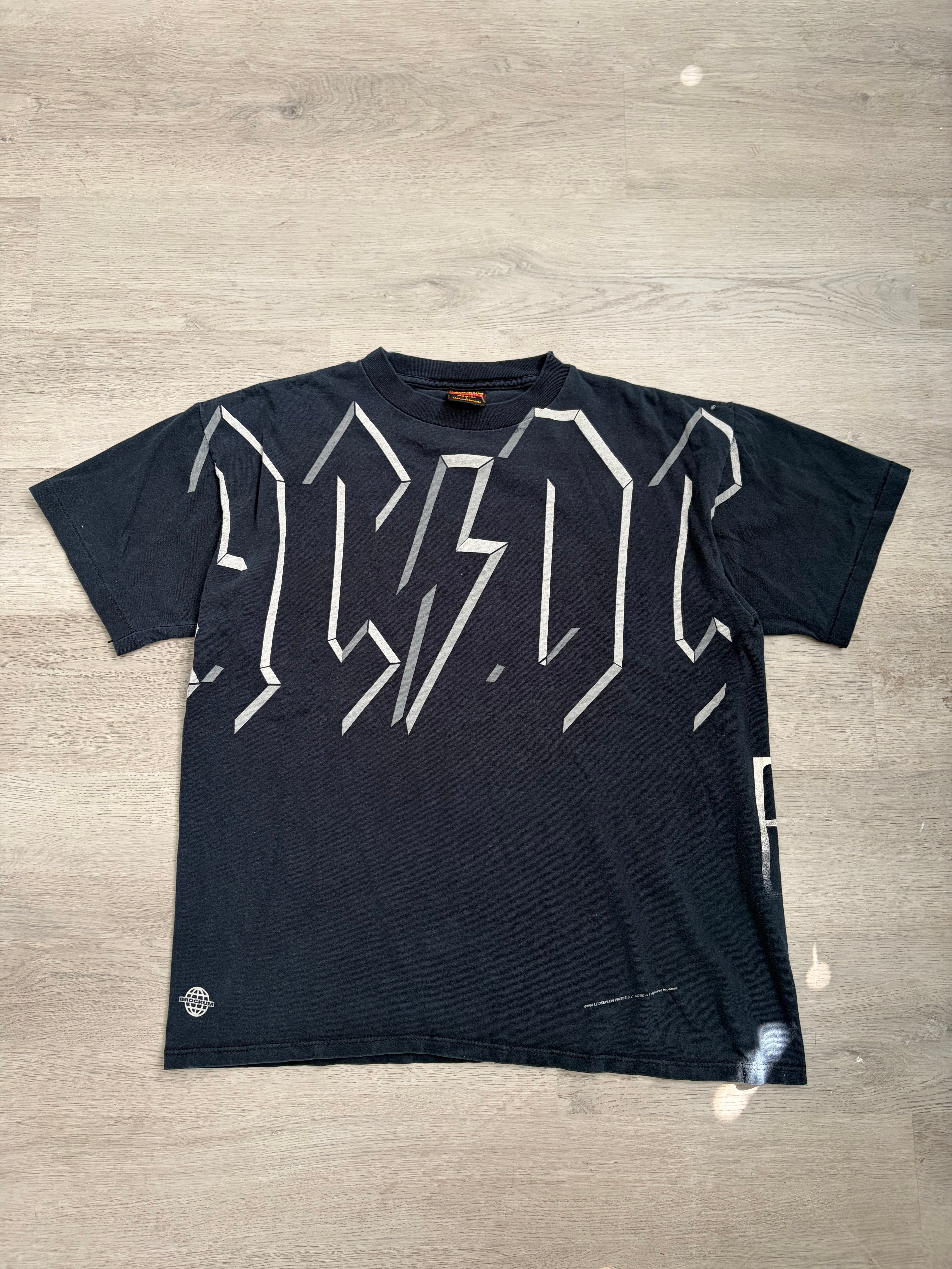 Vintage 1994 Brockum AC/DC Back In Black Tee