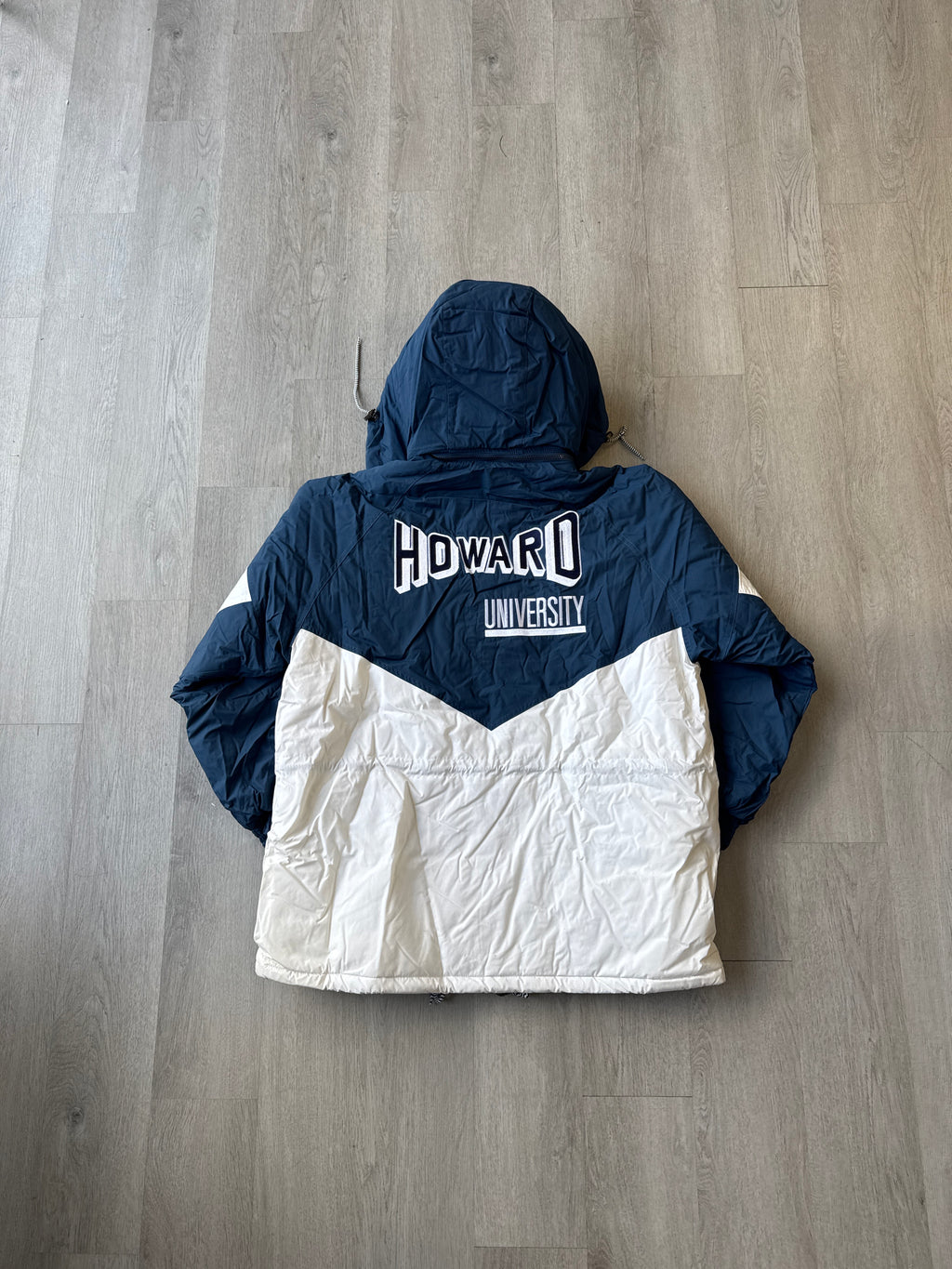 Vintage 90s Howard University Bison Long Puffer Jacket