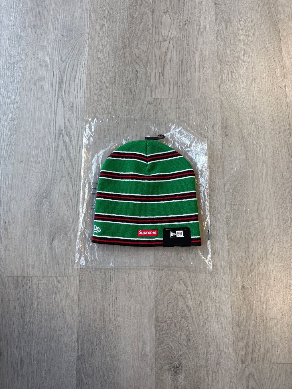 Supreme New Era Green Stripe Beanie (FW26)