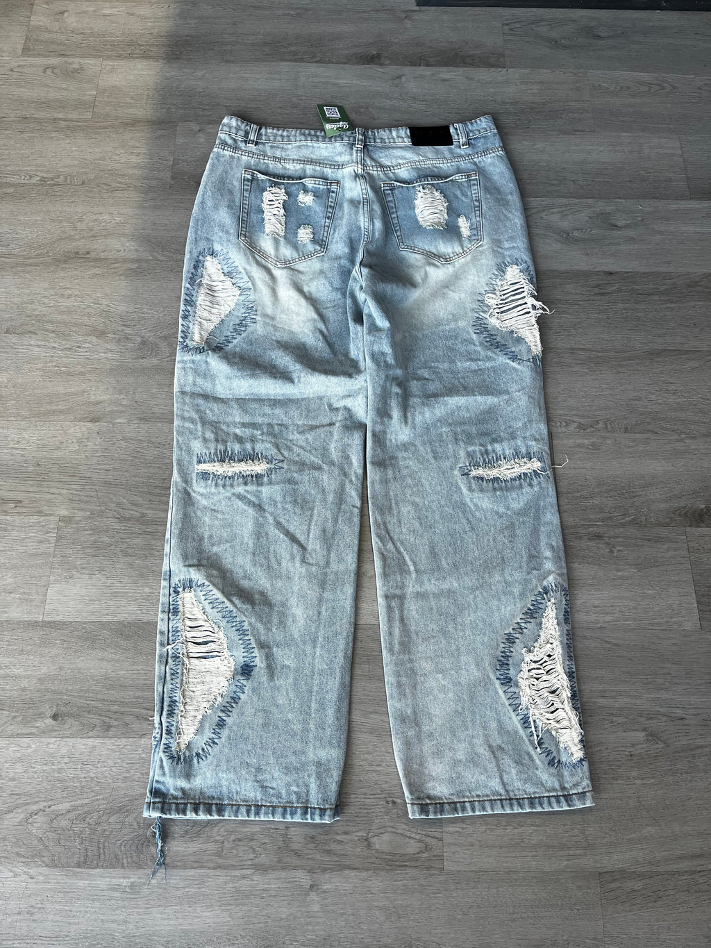 Concept Ripped Distressed Light Wash Jeans