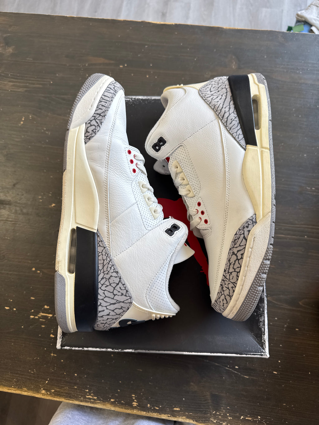 Pre-owned Jordan Retro 3 White Cement Reimagined