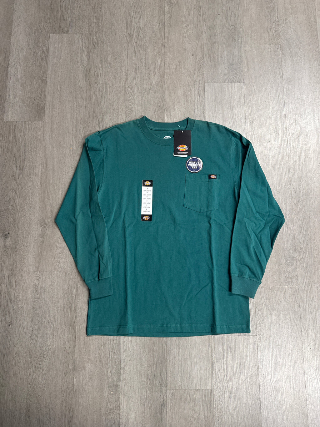 Dickies Chest Pocket Logo Heavyweight Jersey Knit Crew Long Sleeve Tee