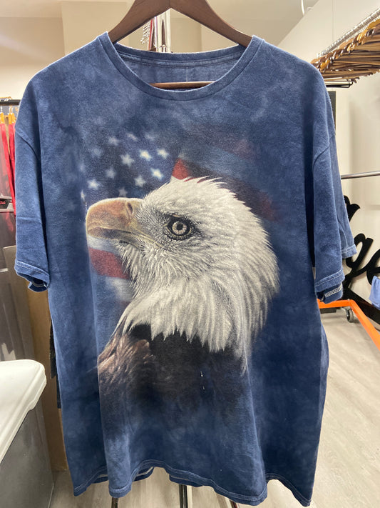 America eagle flag Blue Tee