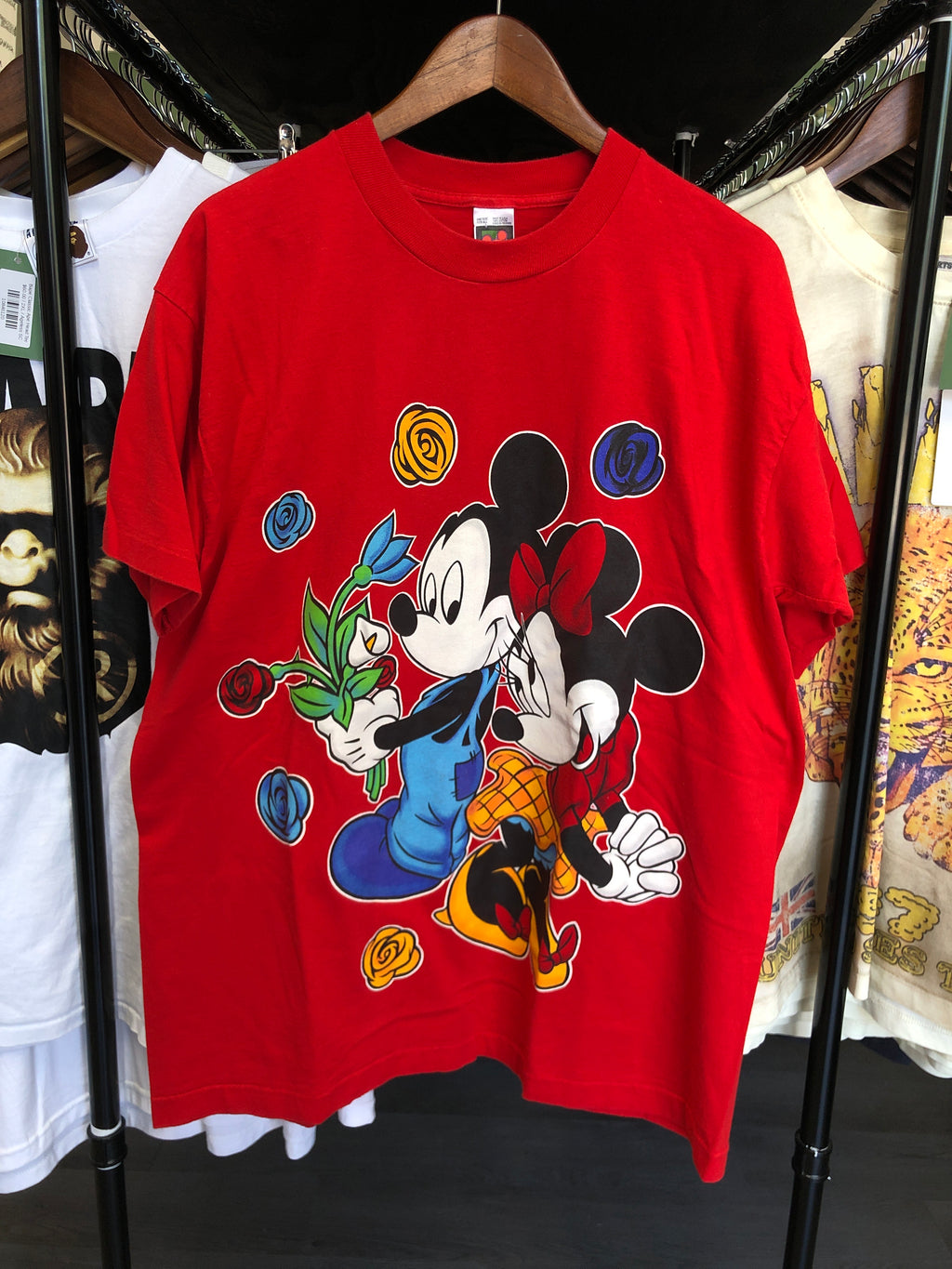 Vintage Mickey and Minnie Mouse Red Tee