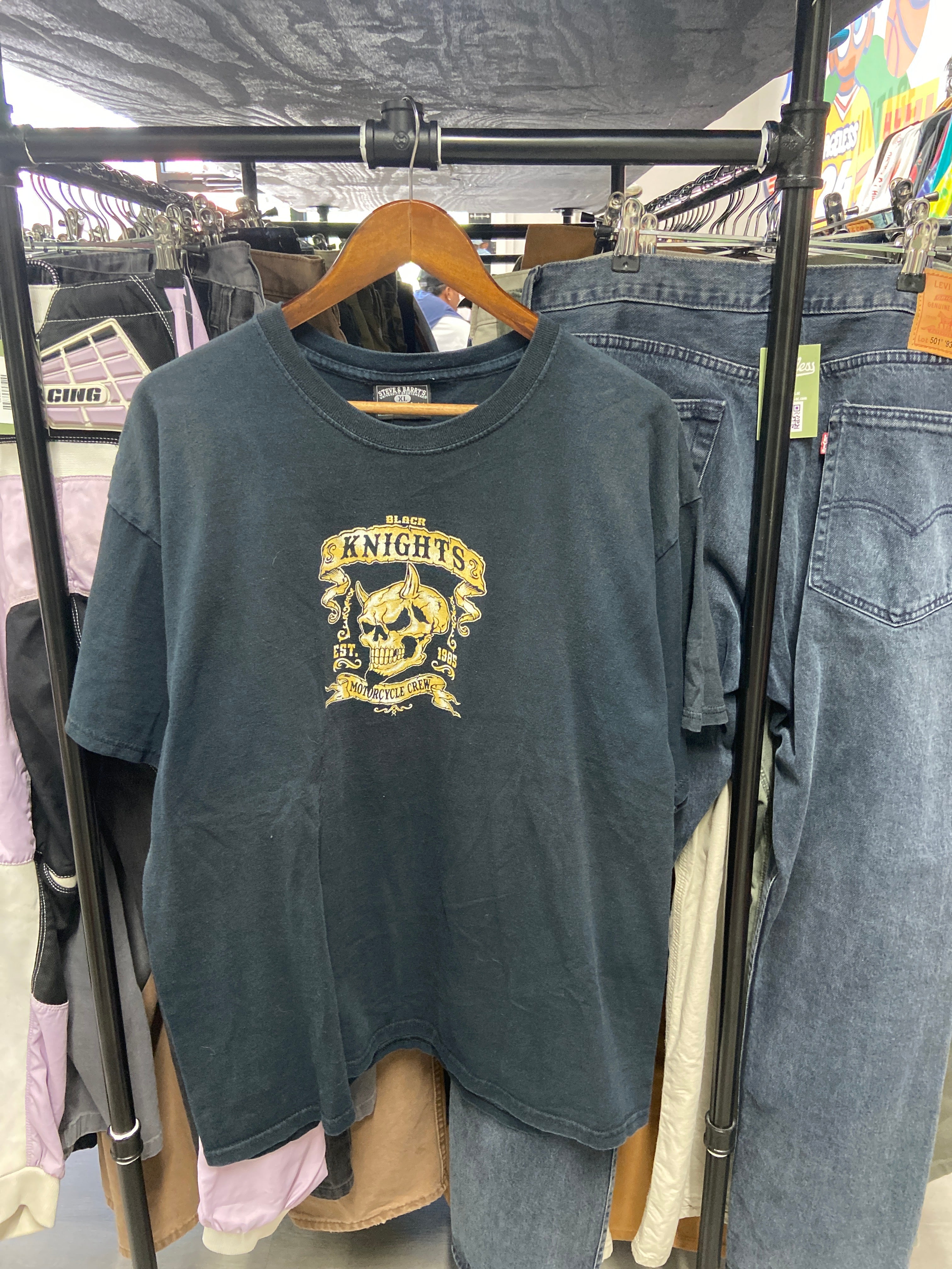 Vintage Black Knights Motorcycle Crew Tee