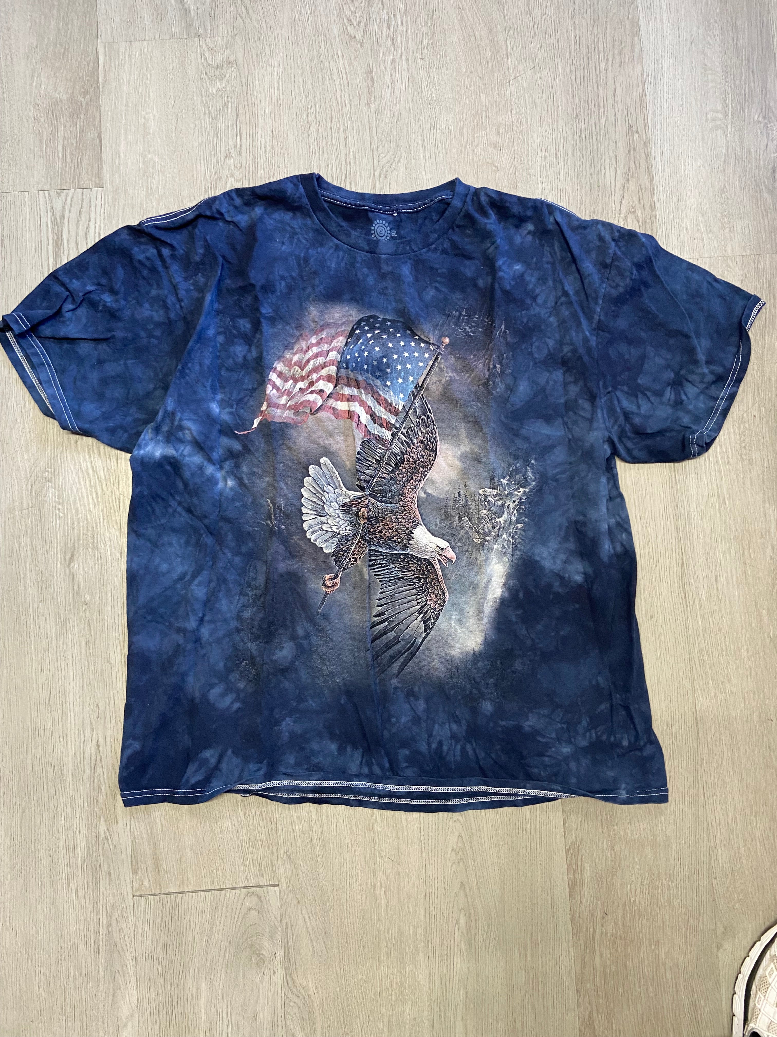 Blue United States Flag Eagle Tee