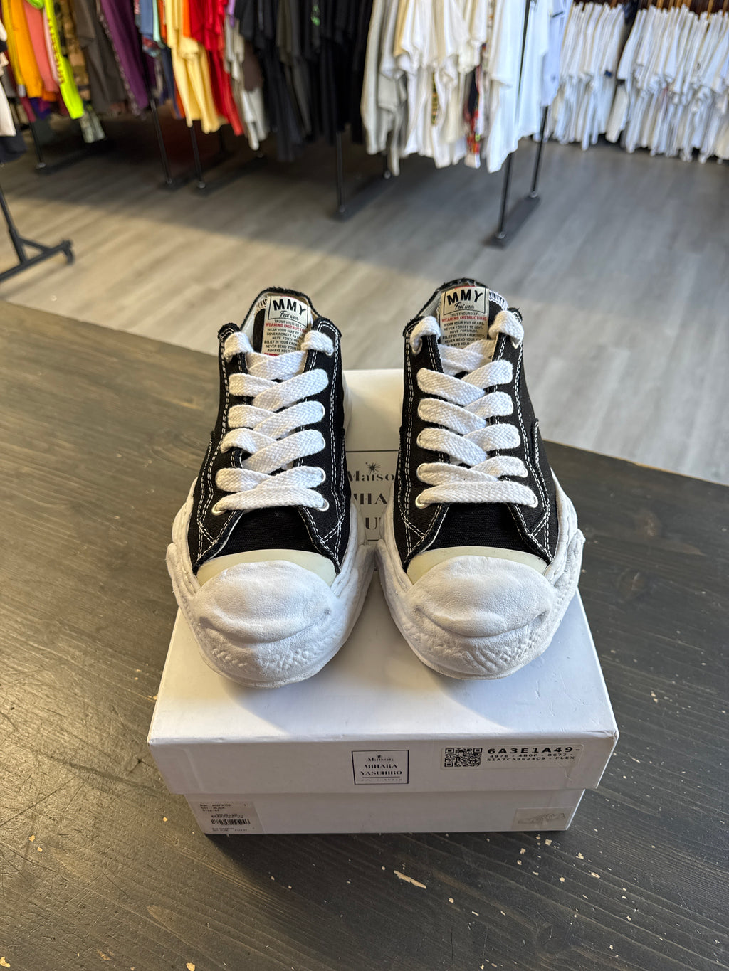 Pre-owned Maison Mihara Yasuhiro Hank OG Sole Canvas Low Black
