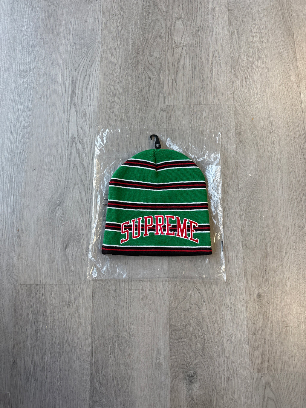 Supreme New Era Green Stripe Beanie (FW26)