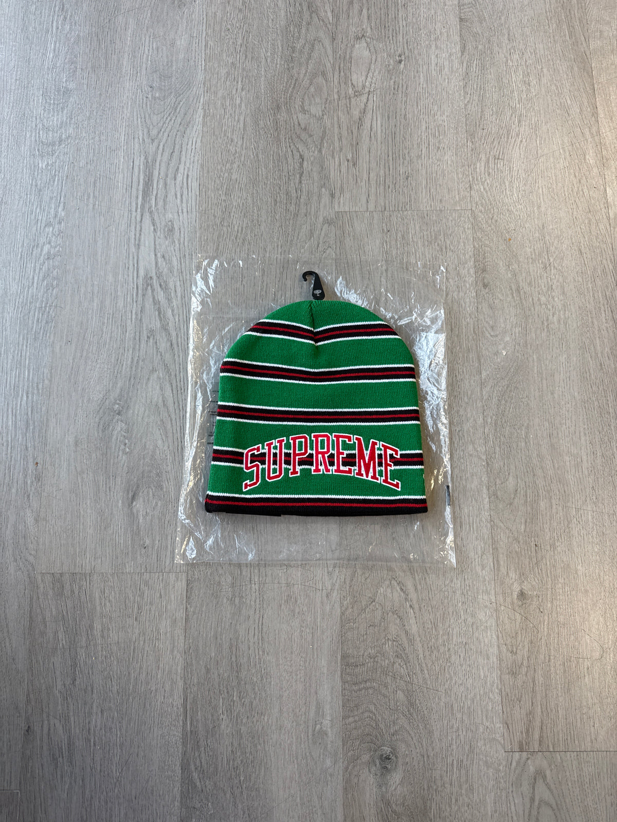 Supreme New Era Green Stripe Beanie (FW26)