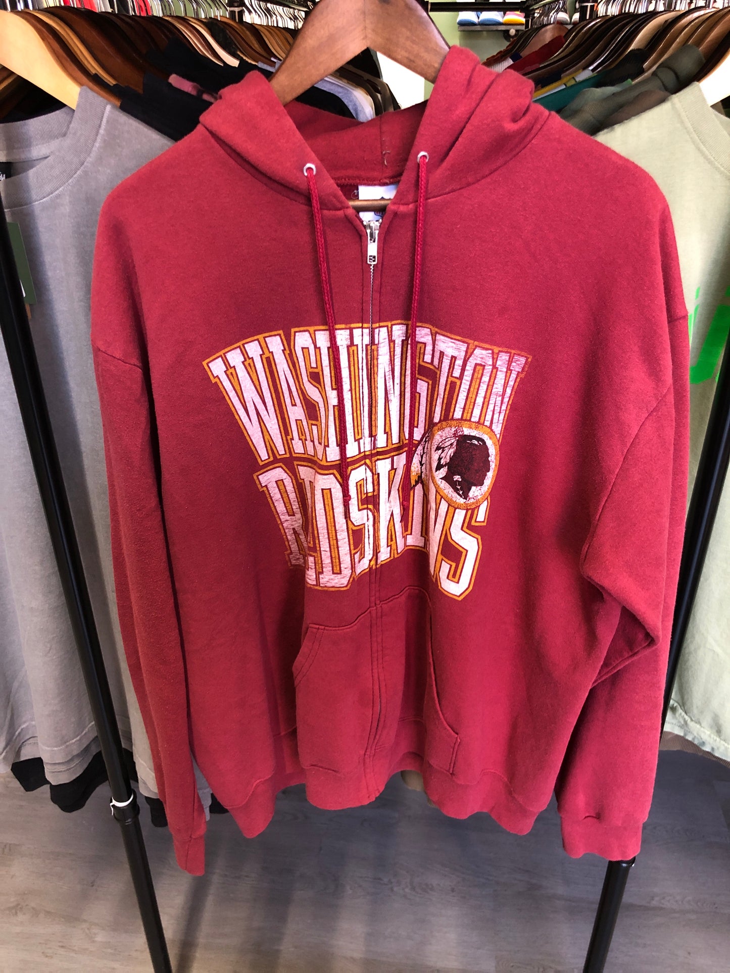 Vintage Washington Redskins Zip-Up Hoodie