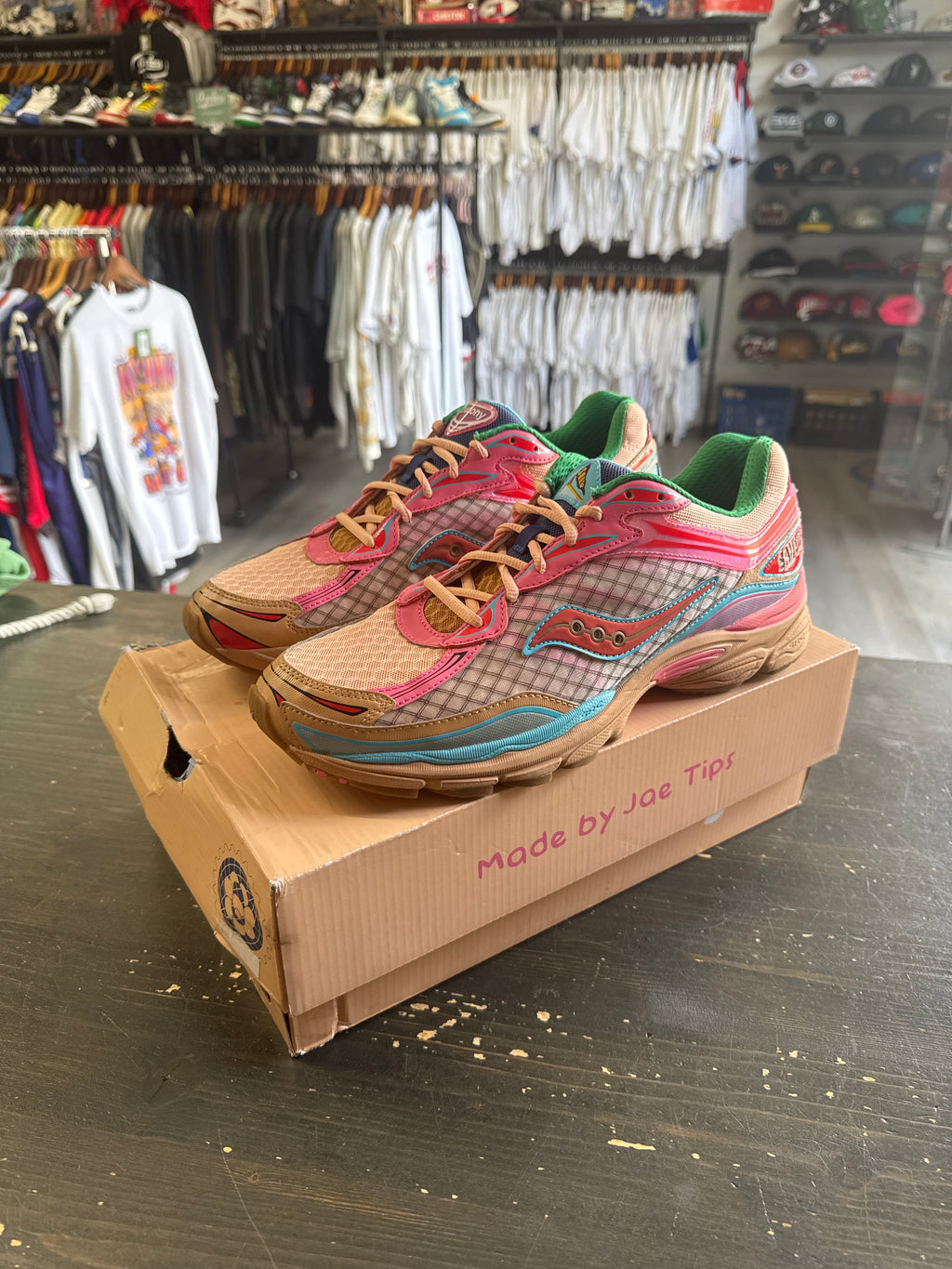 Pre-owned Saucony Progrid Omni 9 Jae Tips to Do List Tan