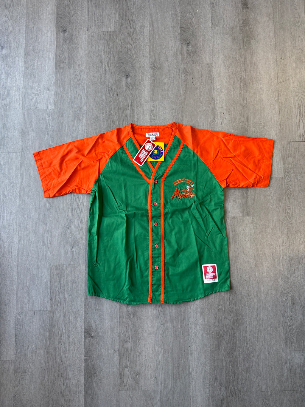 Vintage Collegiate Sportwear University Of Miami Hurricanes Baseball Jersey