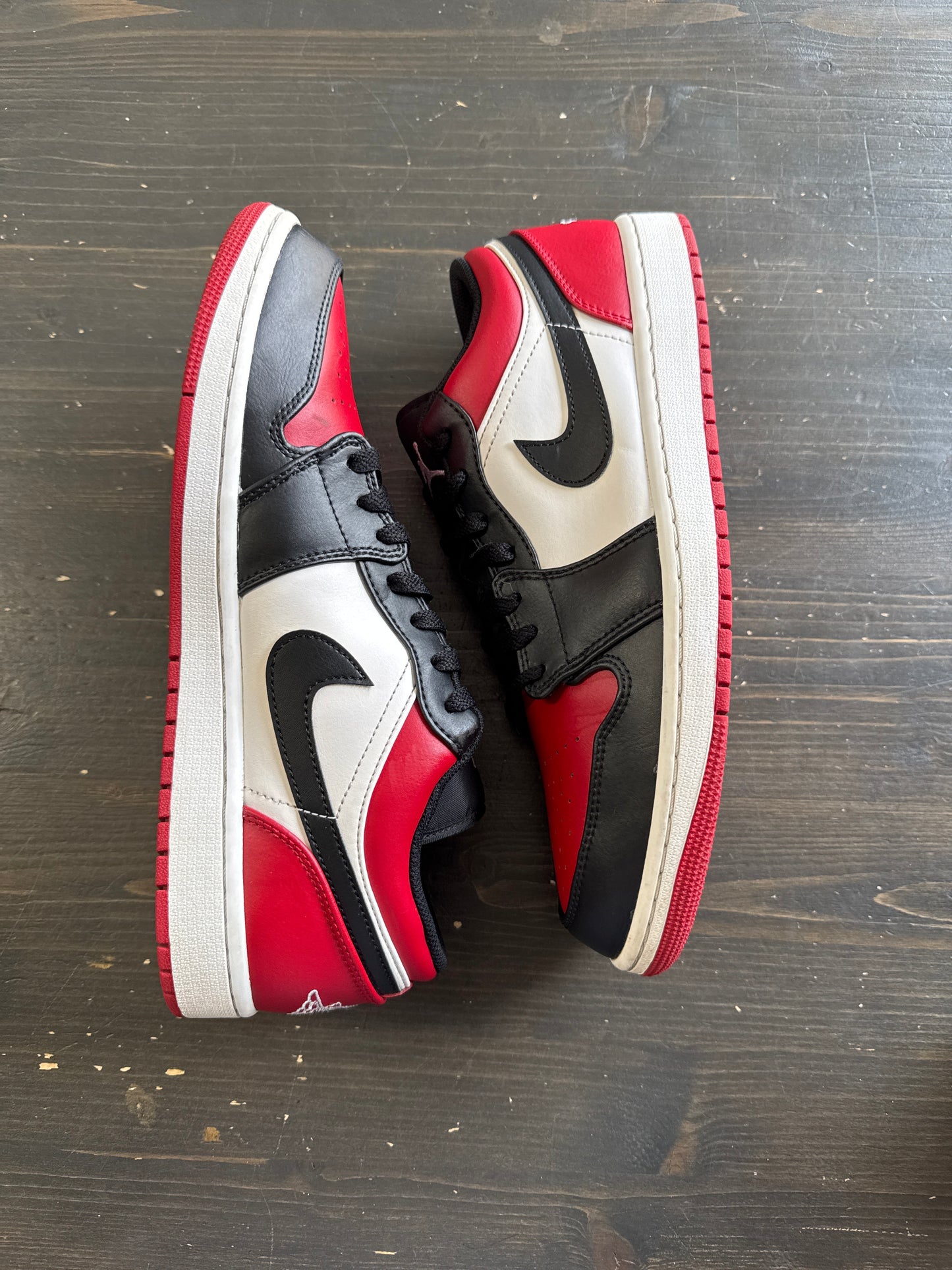 Pre-owned Jordan 1 Low Bred Toe