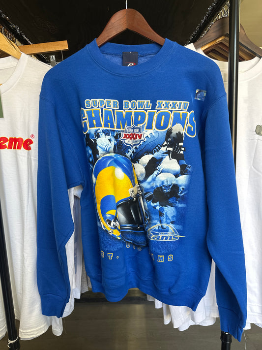 Vintage NFL St. Louis Rams 2000 Super Bowl Sweatshirt