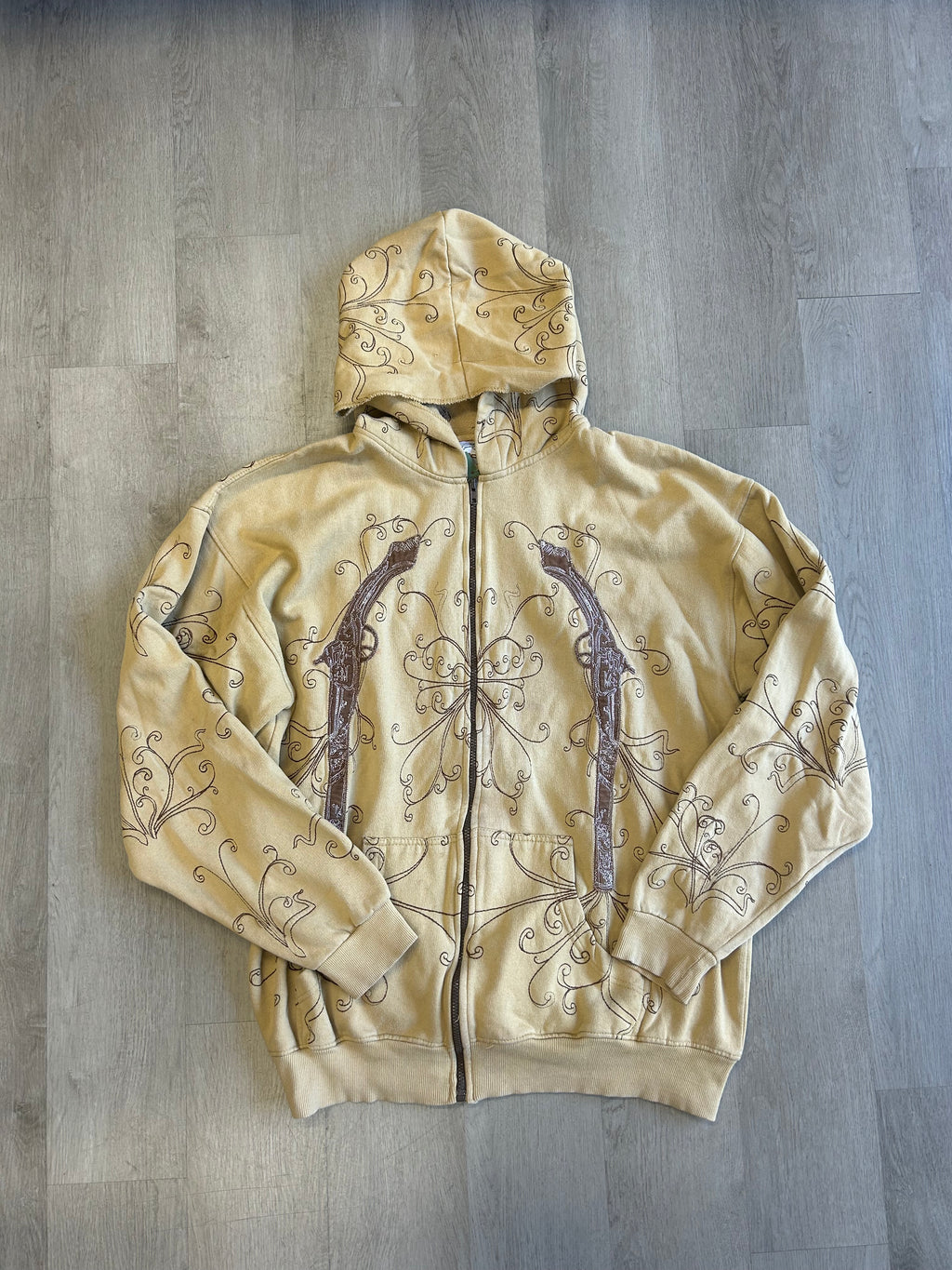 Y2K Evolution Floral Zip Up Hoodie