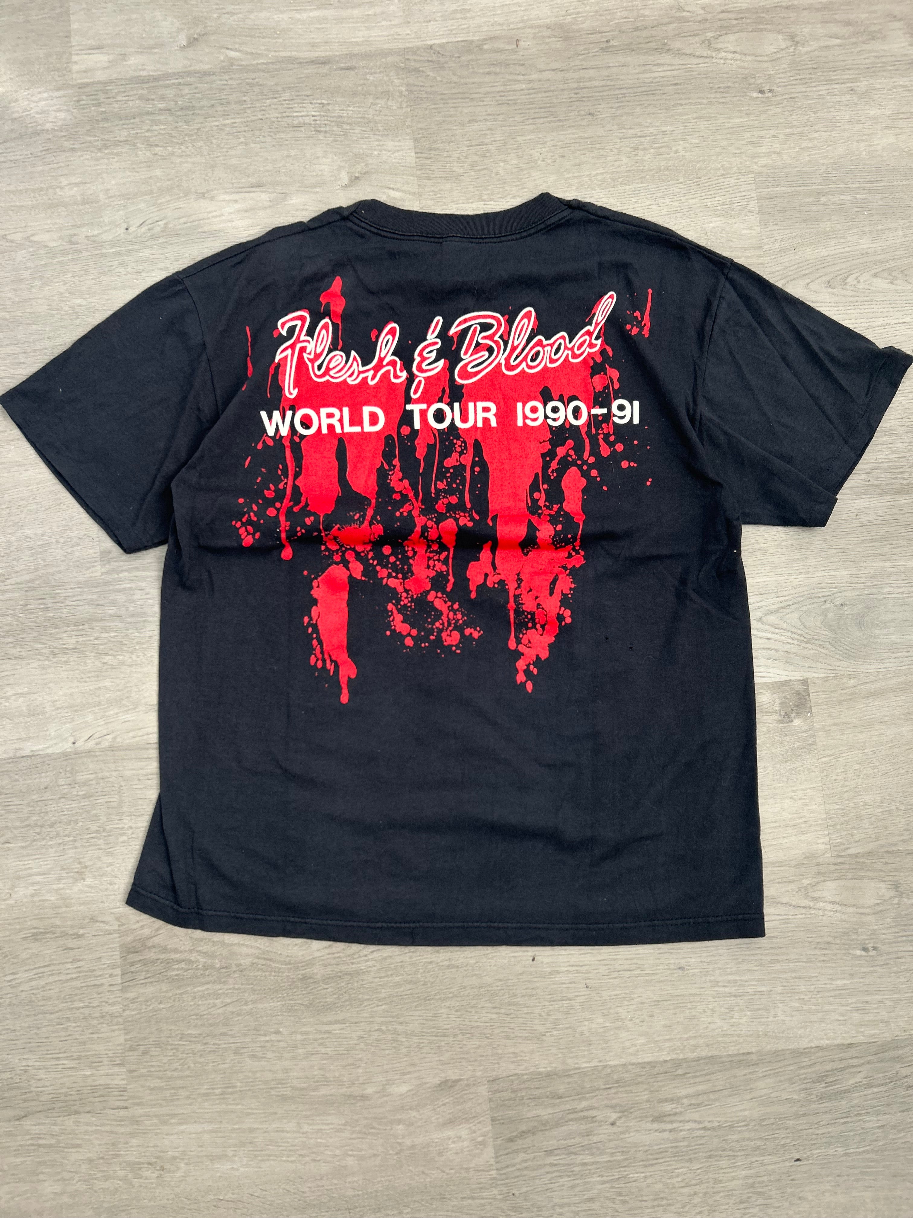Vintage 1990-91 Flesh & Blood Poison Tee