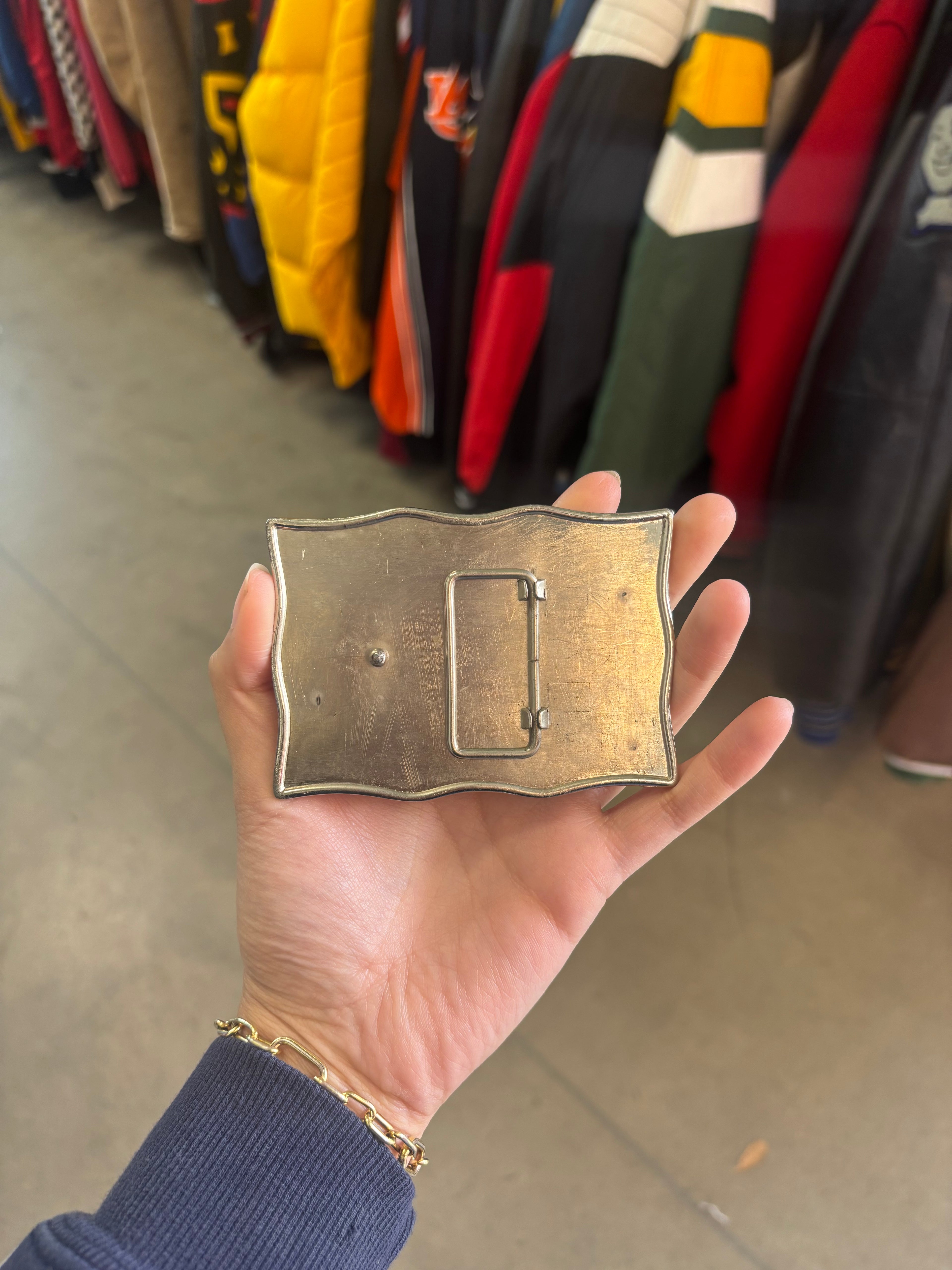 Vintage Copper Rectangular Belt Buckle