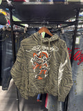 Ed Hardy Dragon Zebra Camo Christian Audigier Pullover Hoodie