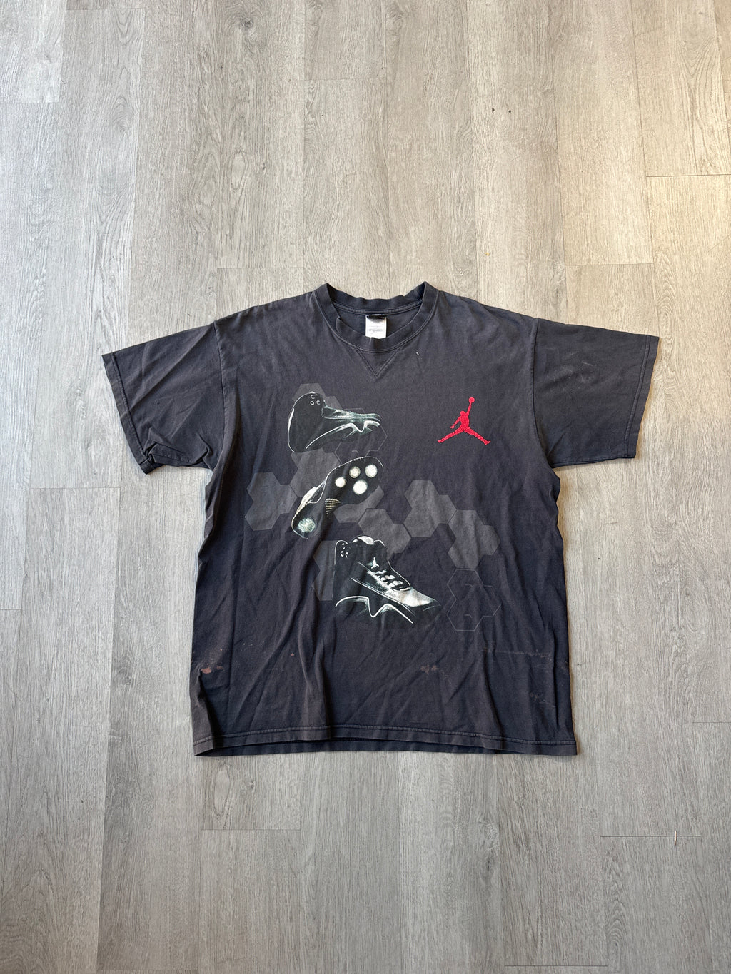Y2k Nike Jordan 21 Release 2006 Black Tee