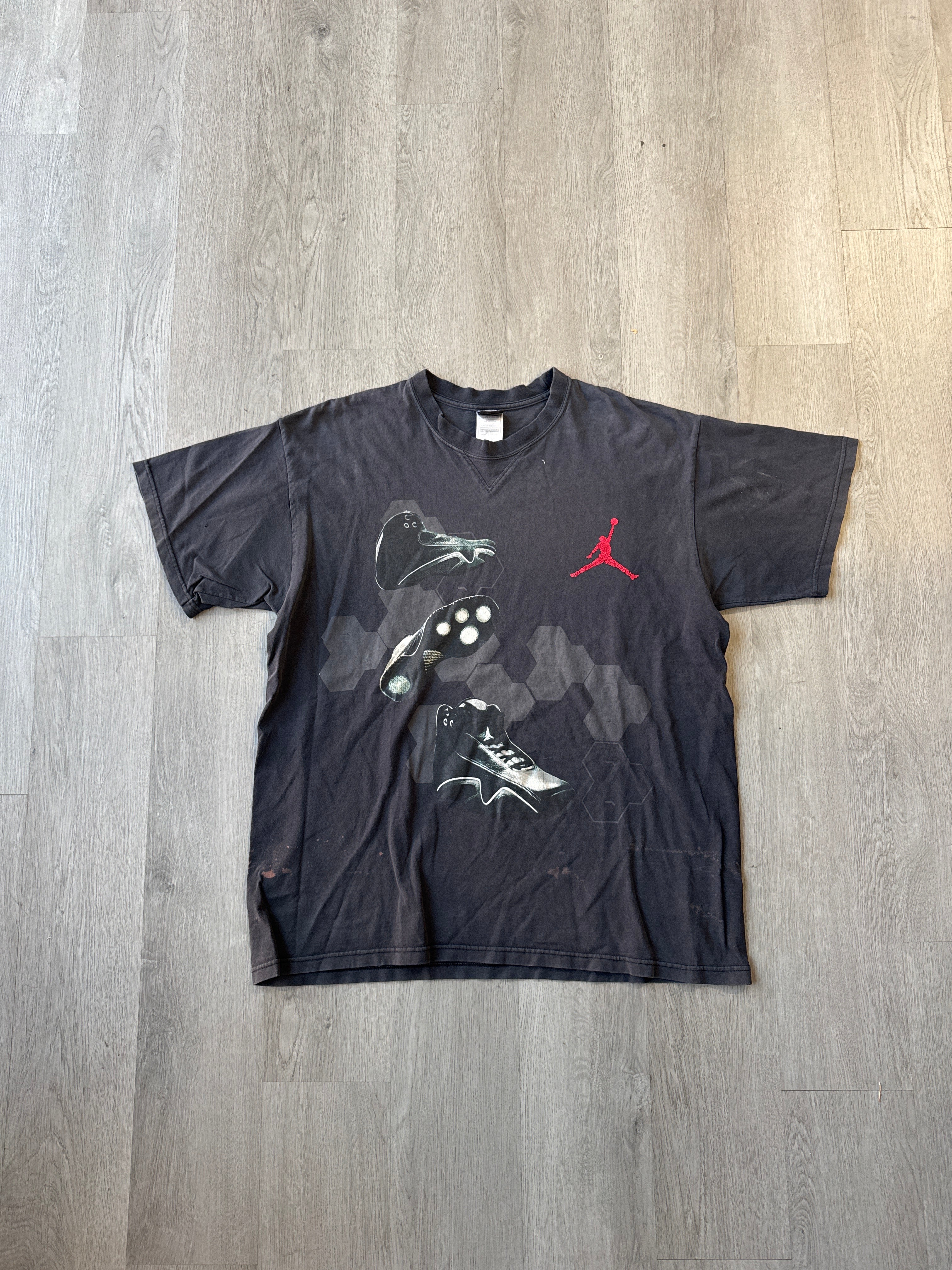 Y2k Nike Jordan 21 Release 2006 Black Tee
