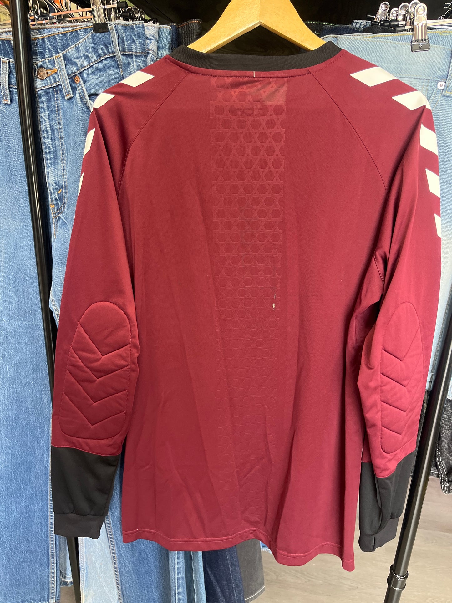 Hummel Maroon Goalie Soccer Jersey