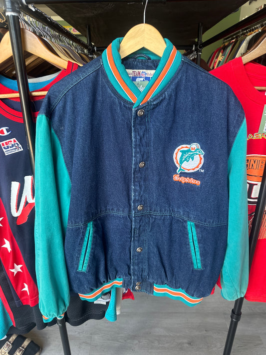 Starter Miami Dolphins Denim Jacket