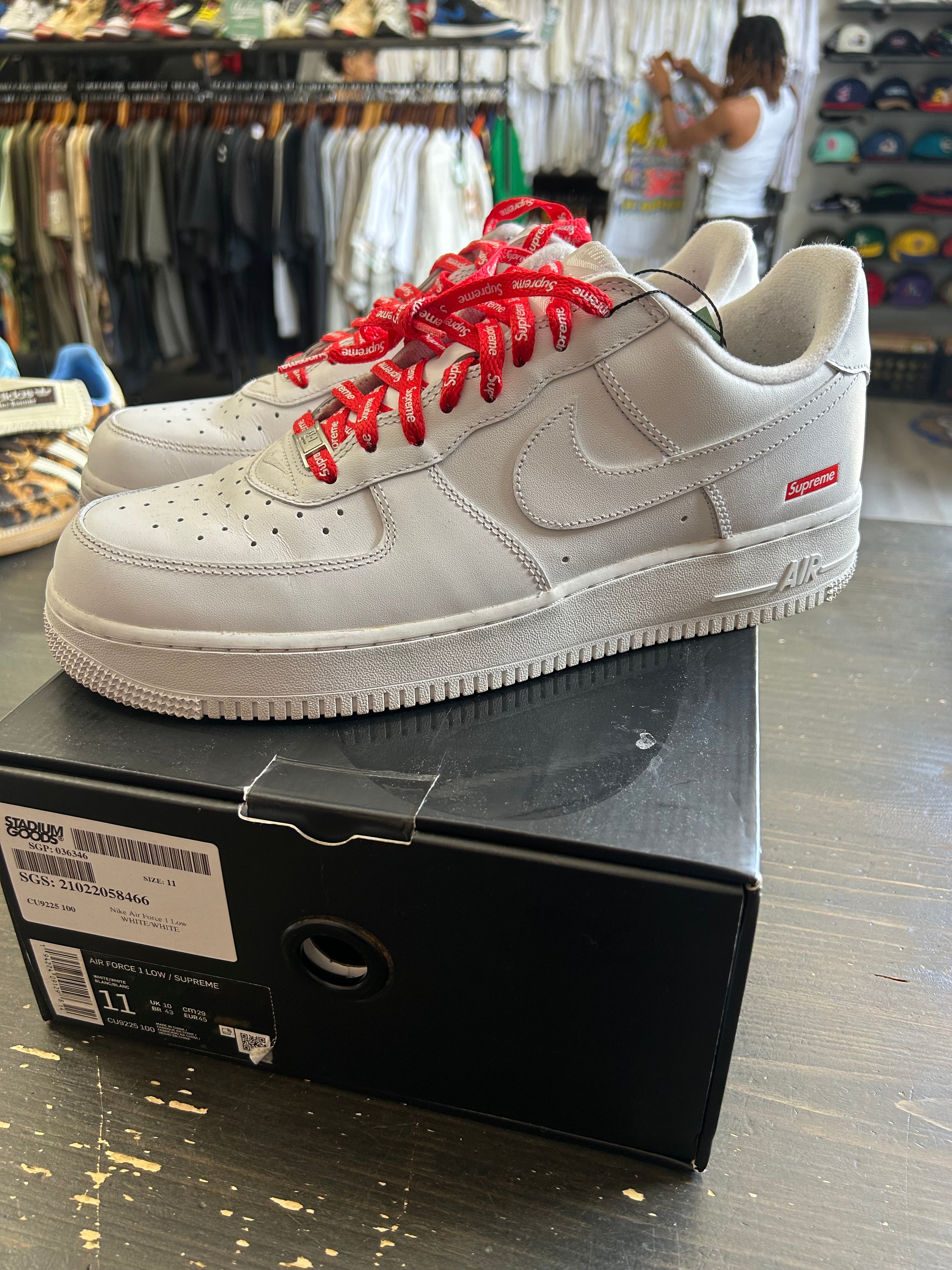 Pre-owned Nike Air Force 1 Low Supreme White