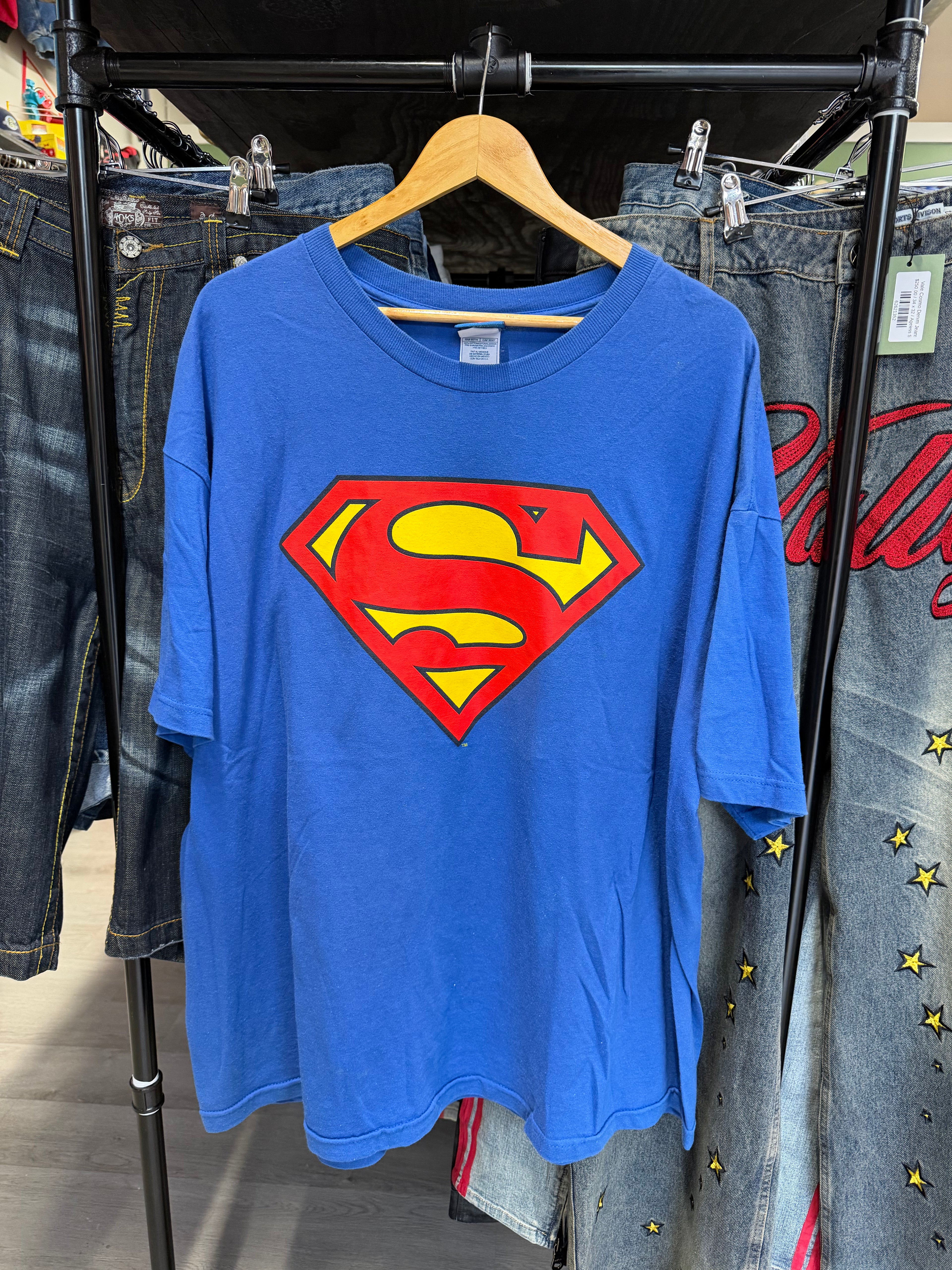 Blue Superman Symbol Tee