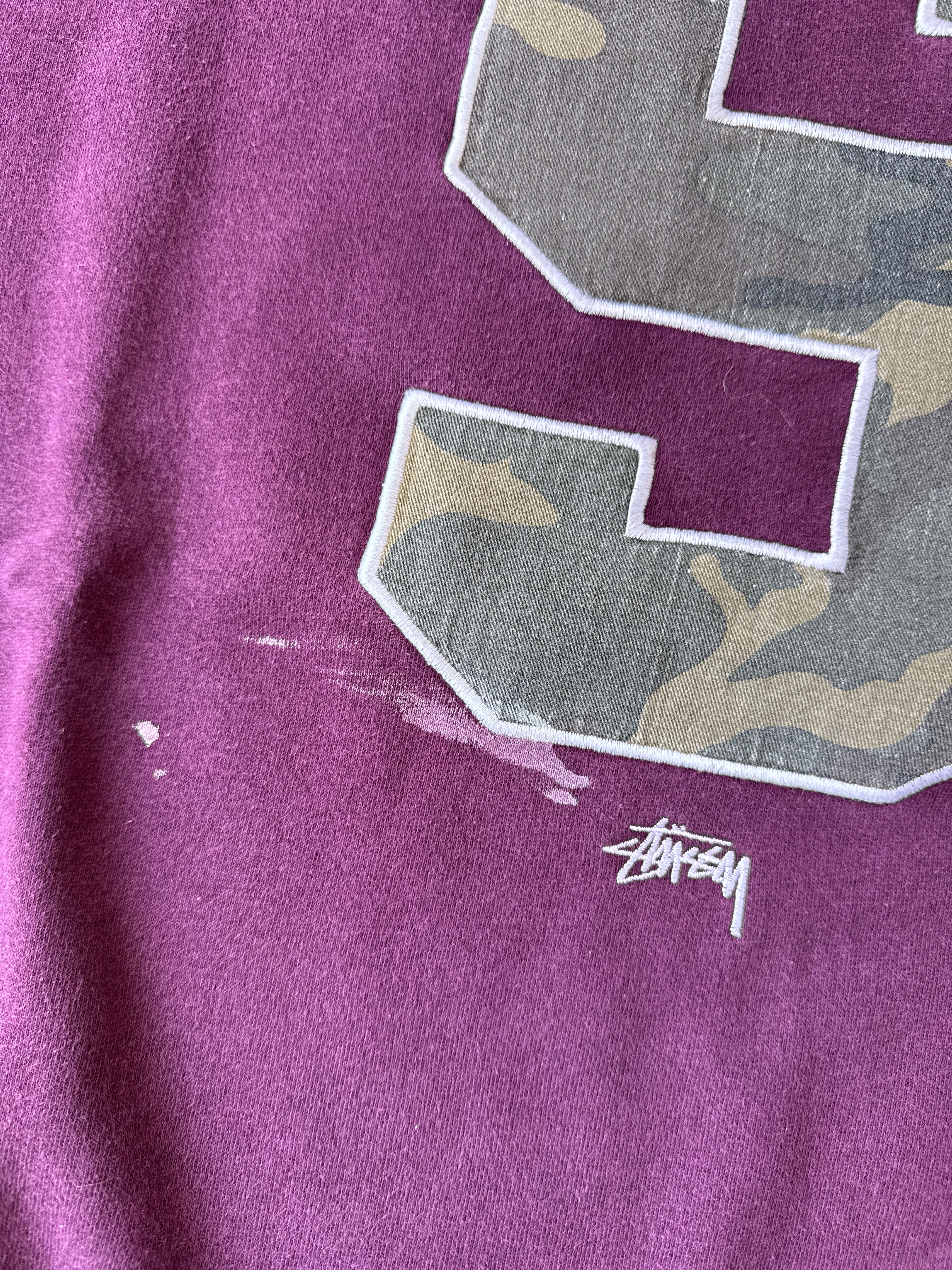 Y2K Stussy Camo S Logo Embroidered Sweatshirt
