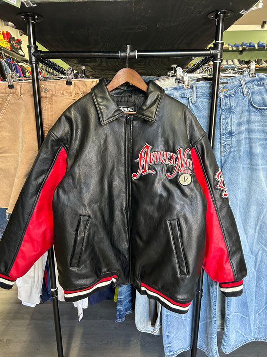 Vintage Avirex NYC Old School Varsity Leather Jacket