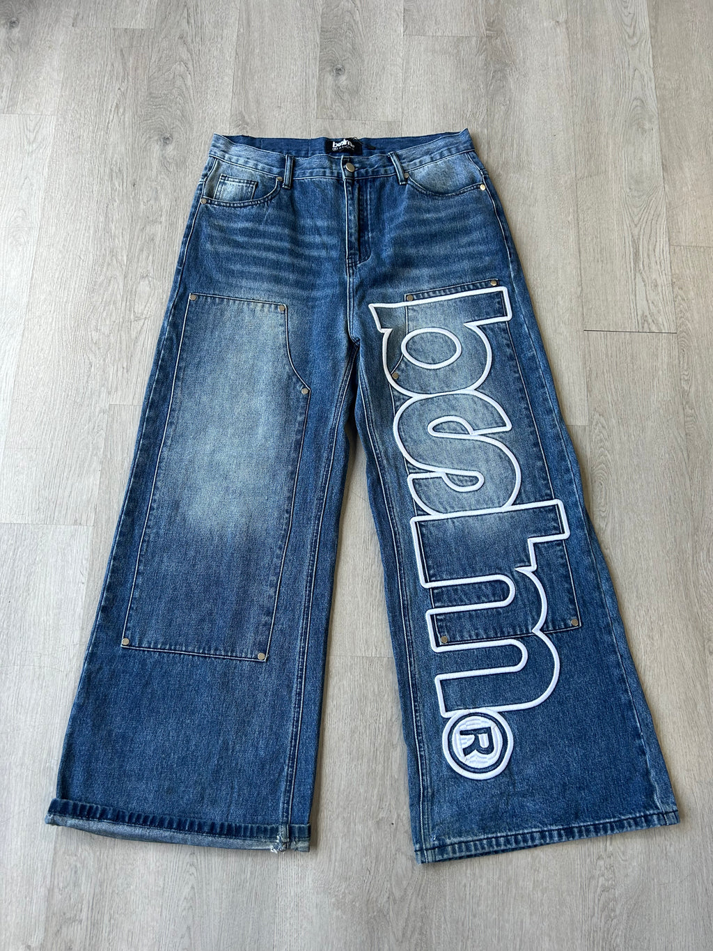 Wide Leg Boohm Blue Denim Jeans